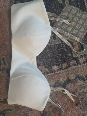 Moonlight Bridal White Strapless Smooth Bra with Removable Clear Straps